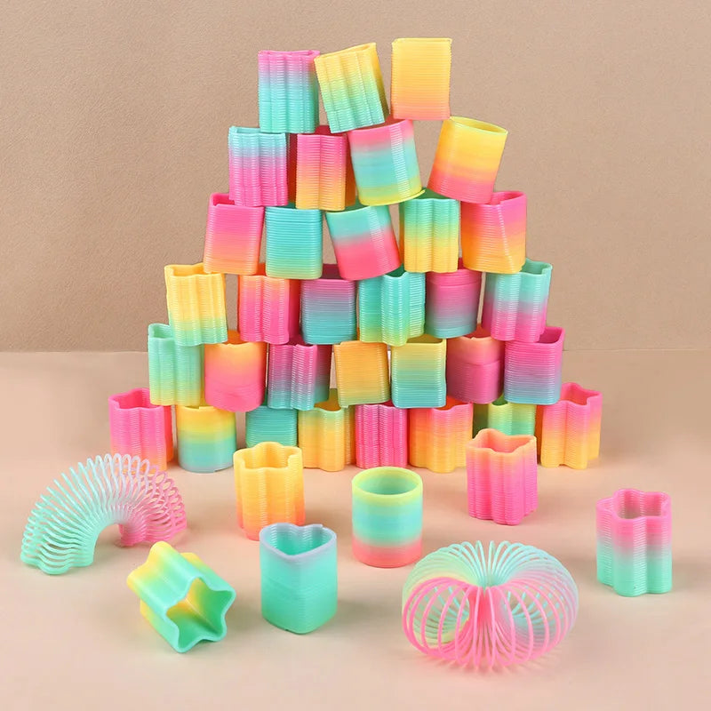 12/24Pcs Rainbow Magic Spring Toys for Kids Birthday Party Favors Pinata Fillers School Prize Wedding Christmas Boy Girl Gifts Zpaxo
