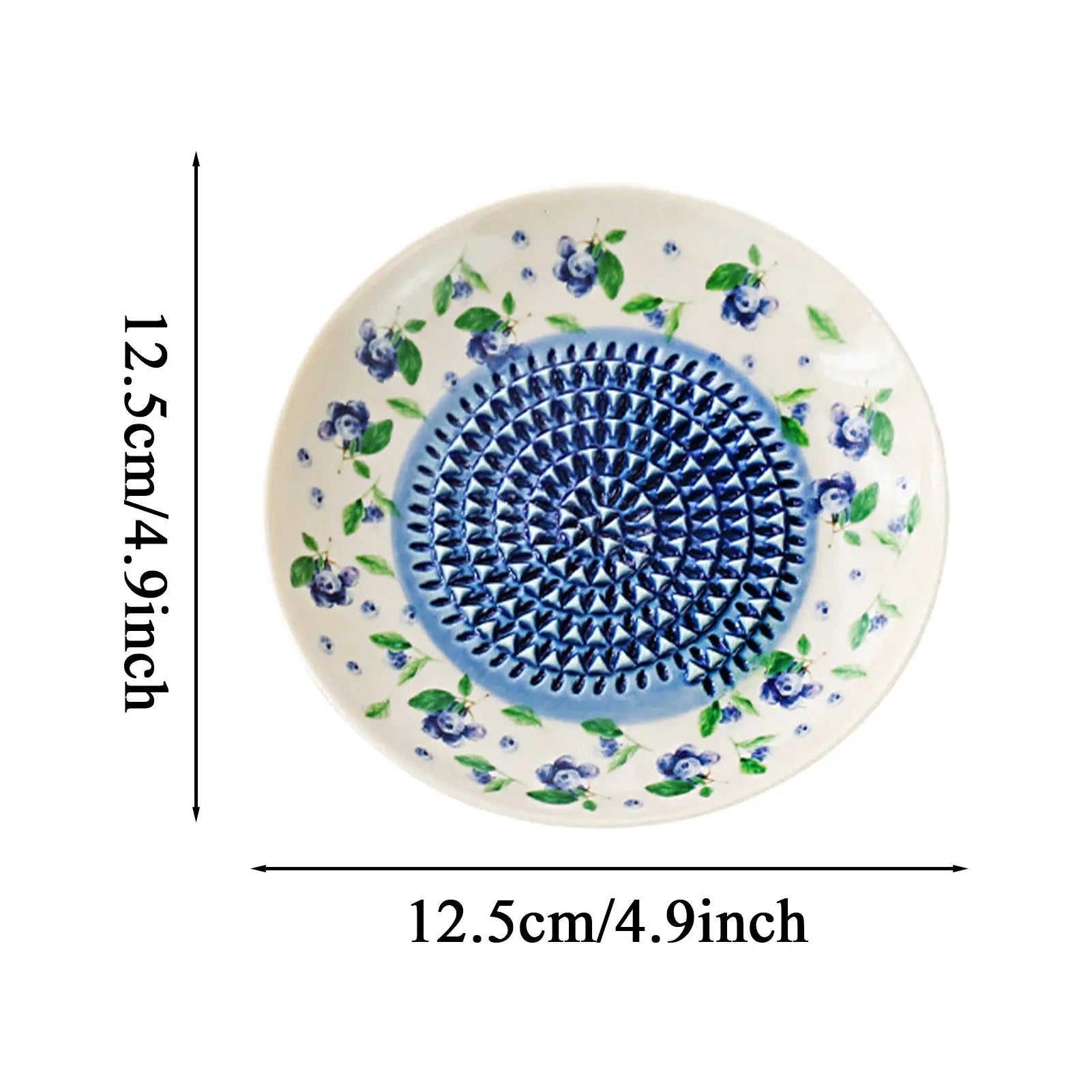 Garlic Grater Plate Manual Ceramic Fruit Pattern Bowl Dish Ginger