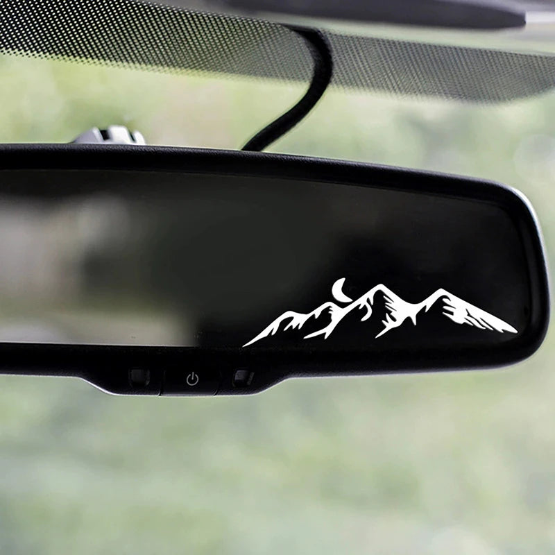 Mountain Moon PVC Stickers – Car, Laptop, Helmet & Phone Decals