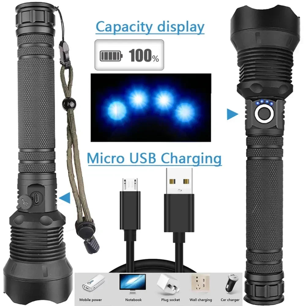ESMARTER XHP70.2 Zoomable Rechargeable LED Tactical Flashlight