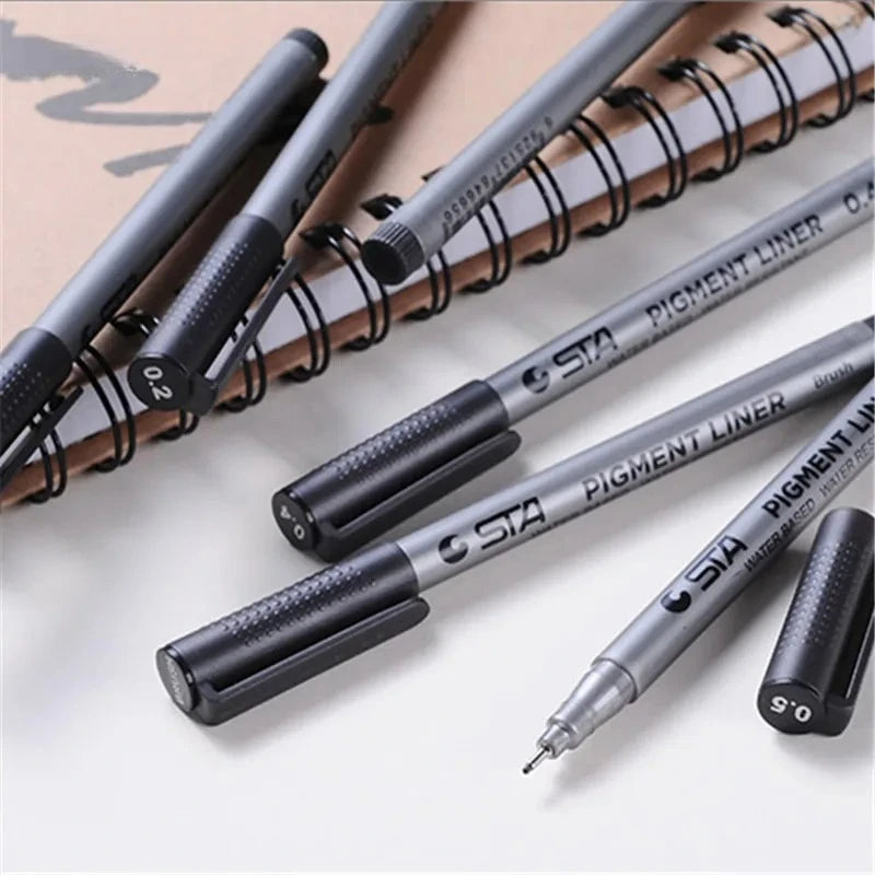 Waterproof Needle Pen Art Black Hand-drawn Hook Stroke Sketch Artist
