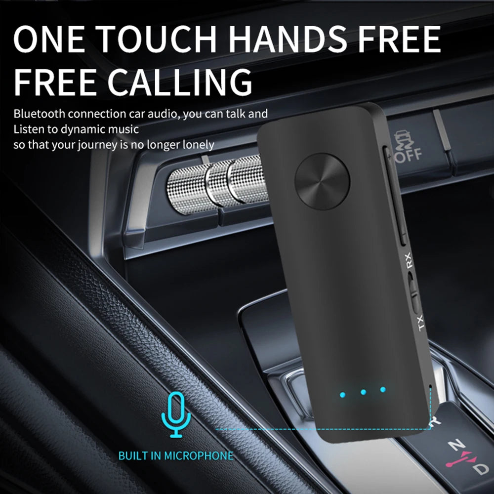 Bluetooth-compatible Adapter 5.0 Wireless 2 in 1 Receiver Transmitter 3.5mm Jack Earphone Aux Transmitter Audio For Headphone Zpaxo