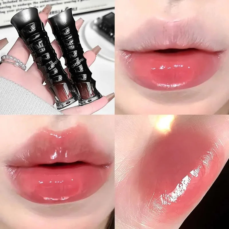 Punk Dark Red Lip Gloss Mirror Shine Moisturizing Texture Non-sticky Zpaxo 02