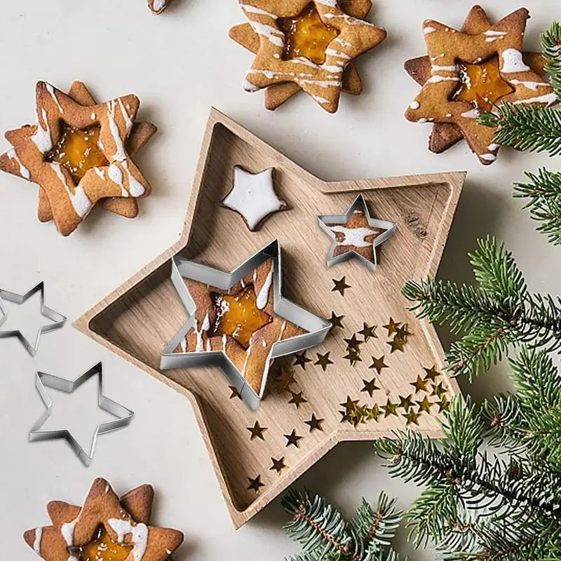 Small Star Cookie Cutter Stainless Steel Pastry Molds Shaped Biscuits