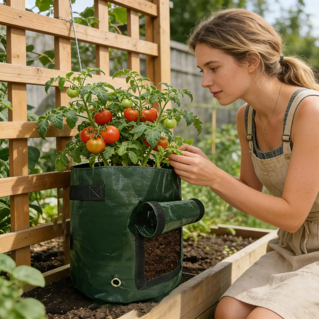 Potato Growing Containers 4 Large Flap Handles Garden Bags Grow