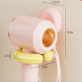 Wall-Mounted Hair Dryer Shelf – Punch-Free Bathroom Organizer Bathroom Shelf Organizer Zpaxo Yellow