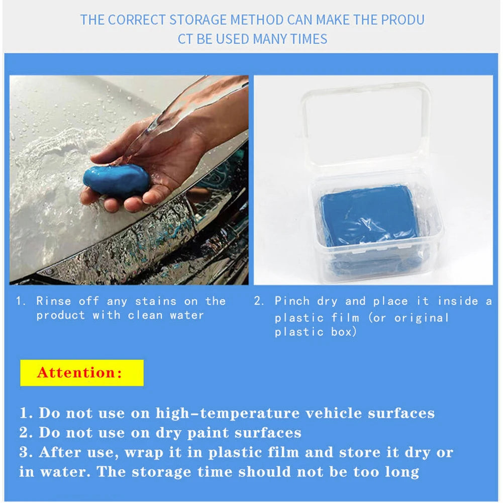 Car Clay Bar Auto Detailing Anti Scratch Washing Cleaner Handheld