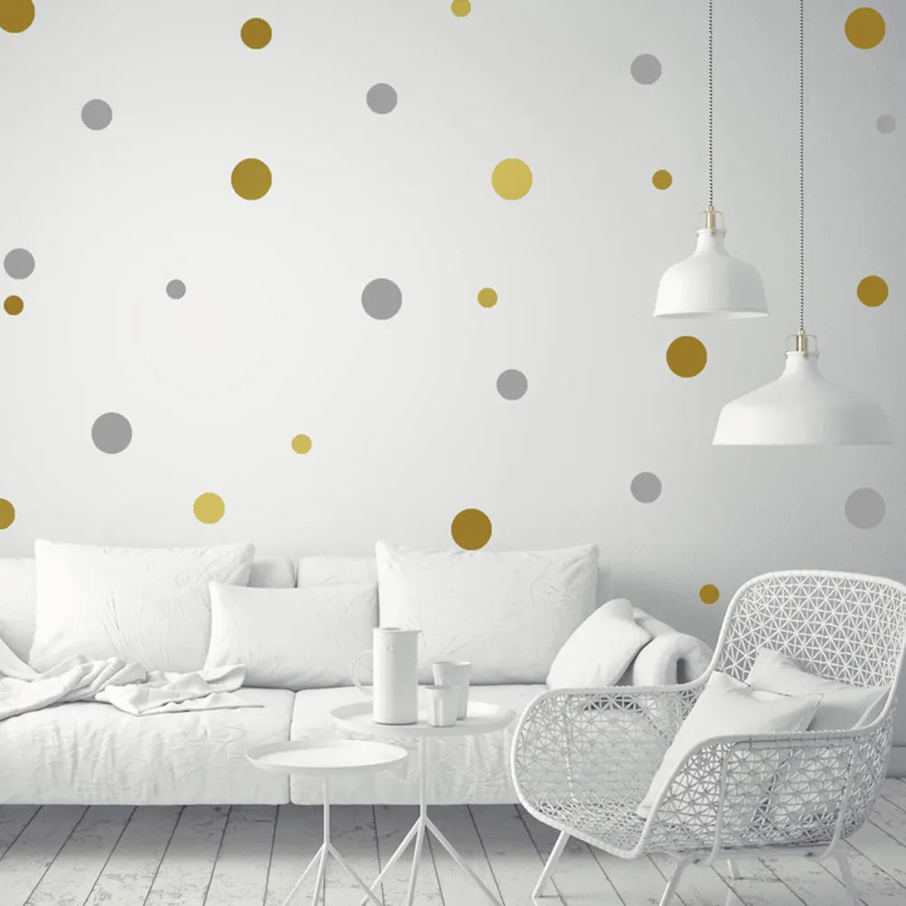20 Dot Wall Stickers Golden Removable DIY Patterns Sticker Decoration