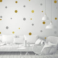 20 Dot Wall Stickers Golden Removable DIY Patterns Sticker Decoration