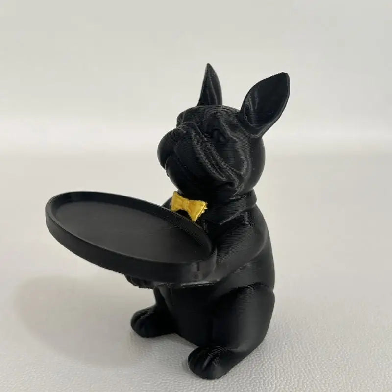 Dog Statue Lovely Figurines Sculpture Storage Candy Jar Dish Bowl