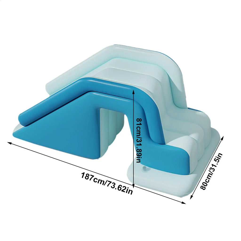 Blow Up Slide Foldable Pool Non-slip Family Gatherings Ramp Boy Girl Zpaxo