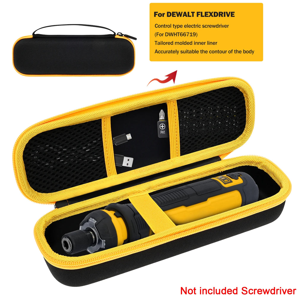 Cordless Screwdriver (DWHT66719) Hard Storage Case for DEWALT Electric Screwdriver Hard EVA Shell for Construction Site, Worksho Zpaxo