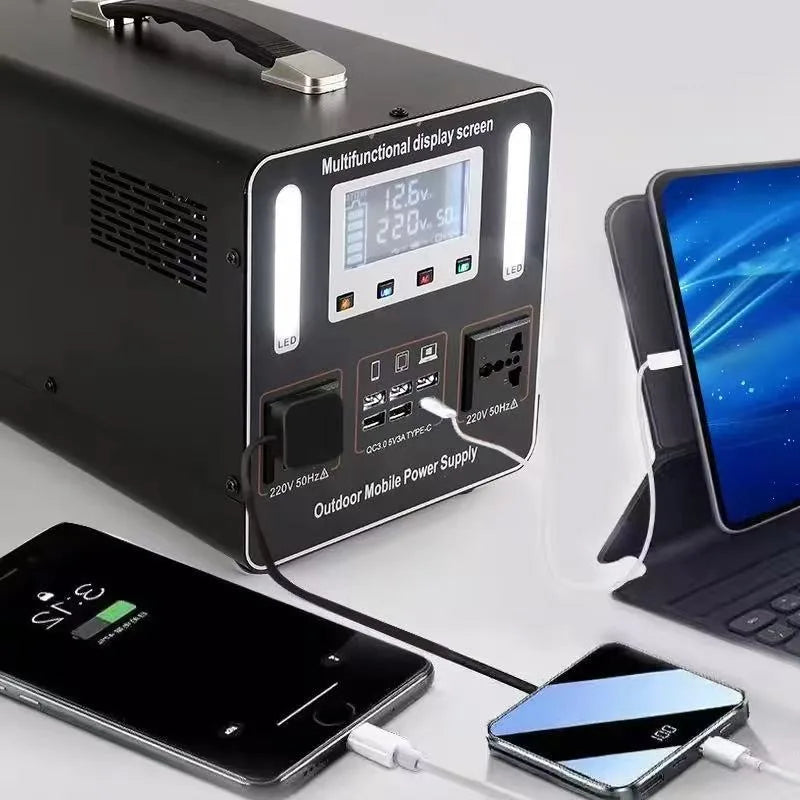 New 500W Portable Power Station 220V 45Ah Solar Generator Emergency Backup Battery Power Supply for Home Outdoor Camping Stall Zpaxo