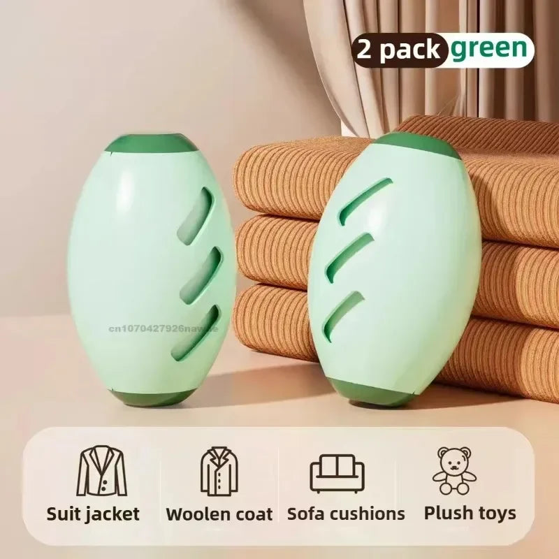 Portable Reusable Lint Roller Ball Washable Gel for Clothes and Pet Hair Removal Needed Compact Design with Ventilation Holes Zpaxo 2PCS-Green