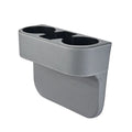 PU Leather Car Cup Holder Portable Slotted Seat Gap Organizer Tray Zpaxo Grey