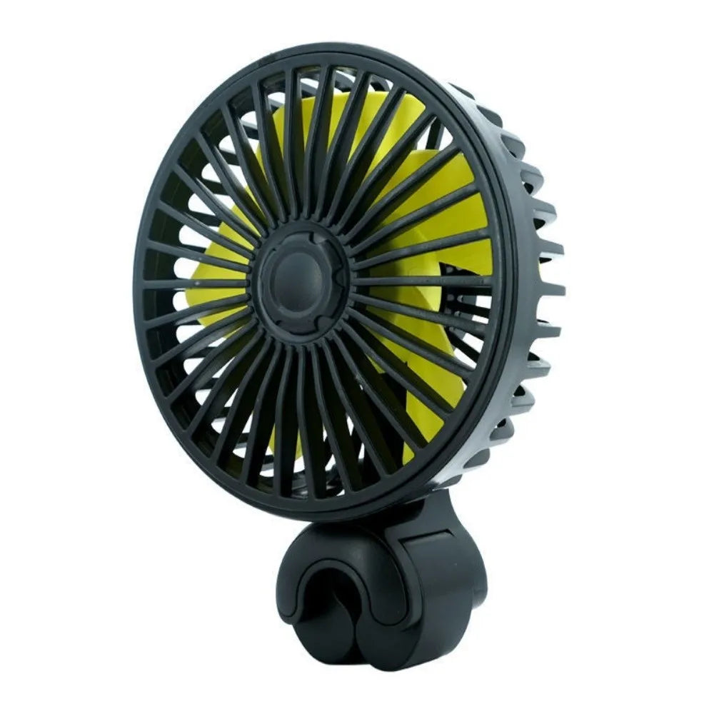 3-speed Adjustable Car Back Seat Fan USB 5 Blades Auto Headrest Zpaxo Style A