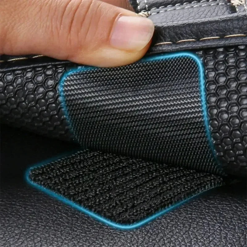 5/10pairs Carpet Mat Fixing Stickers Universal Car Foot Pad Invisible Non Slip Tape Nylon Magic Tape Auto Traceless Adhesive Zpaxo