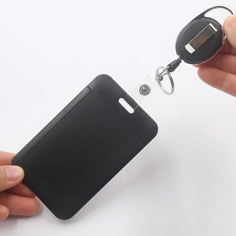 Retractable Slide ID Card Holder & Badge Protective Case