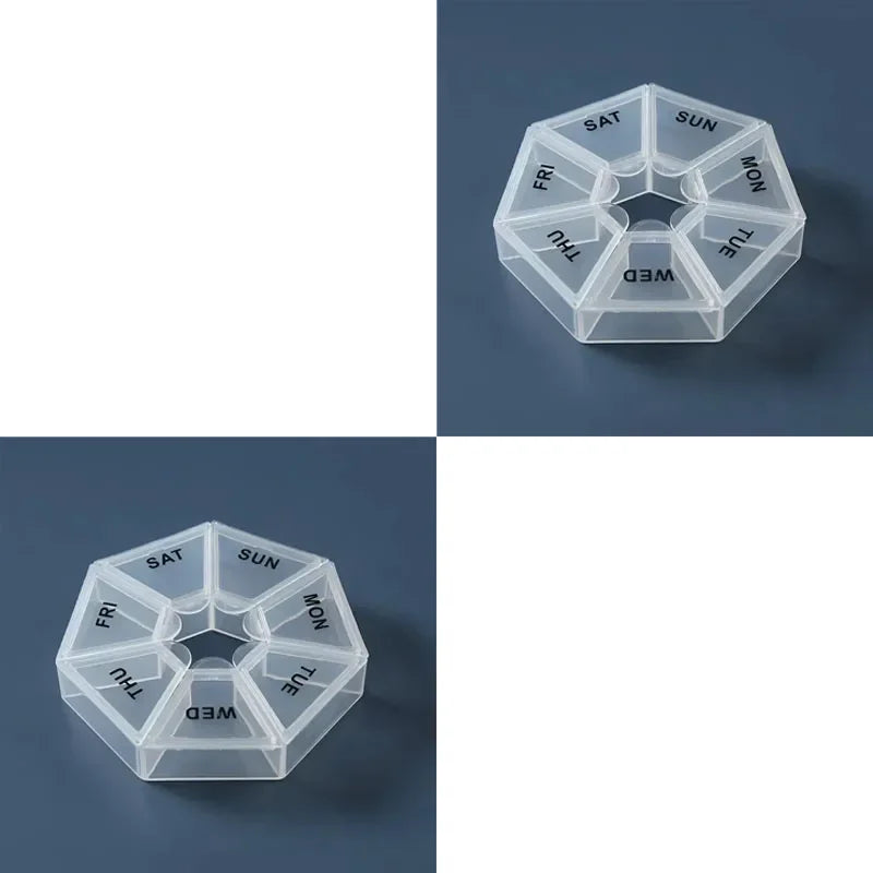 7-Day Portable Pill Organizer – Weekly Medicine Case | 3-Pack