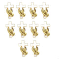 Hand Holding Crossed Brooch Inspirational Religious Lapel Pin Custome