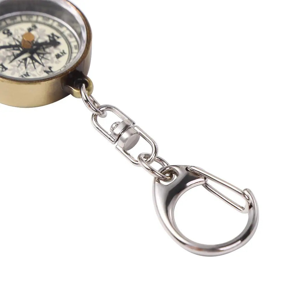 Quality Trekking Portable Keychain Travel Gift Zinc Alloy Vintage Pendant Pocket Compass Camping Compass Mini Compass Key Ring Zpaxo