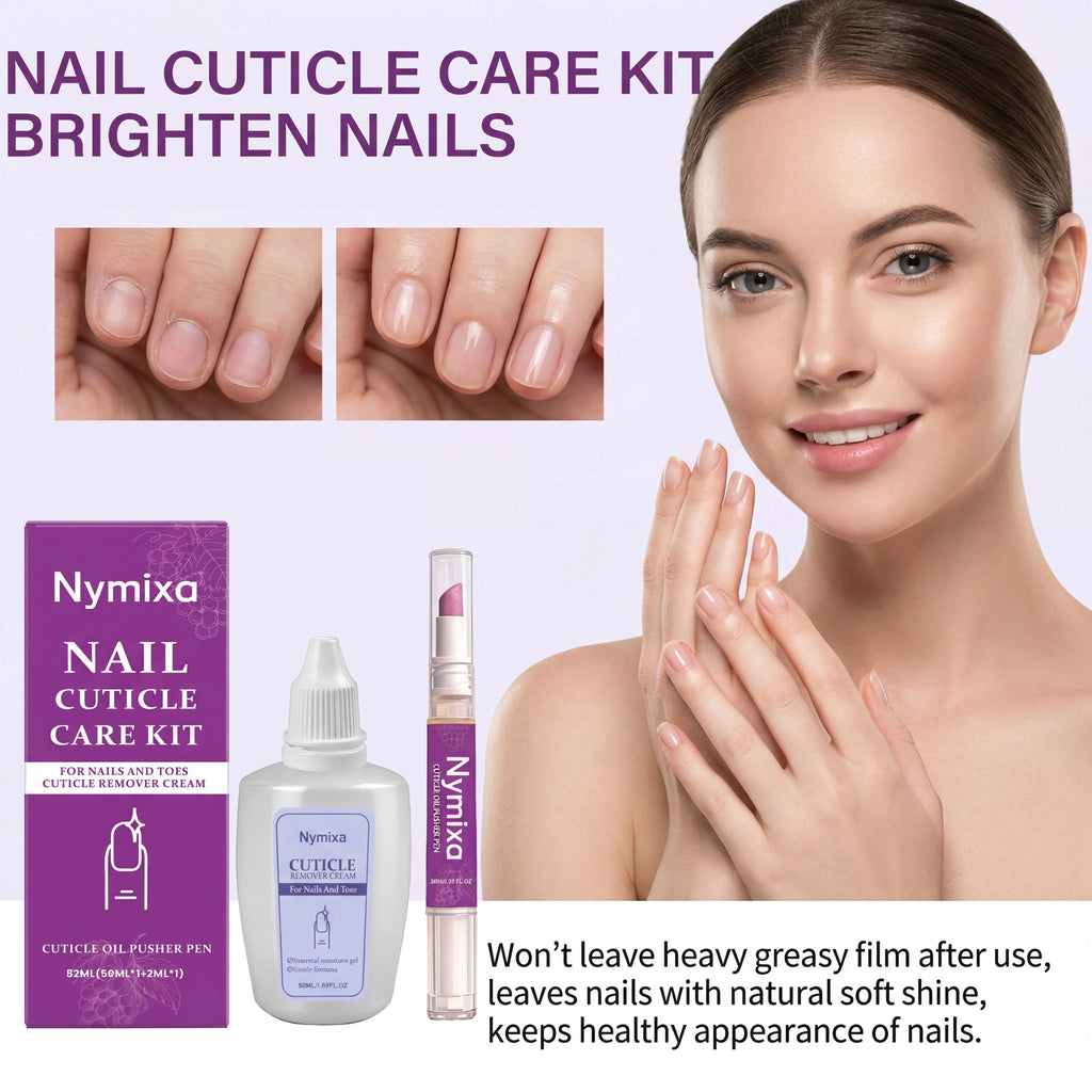 Cuticle Care Kit with Cuticle Oil Pen Long Lasting Moisturization Dry Skin Remedy Gentle Nourishing Nail Care Kit Hand Foot Use Zpaxo