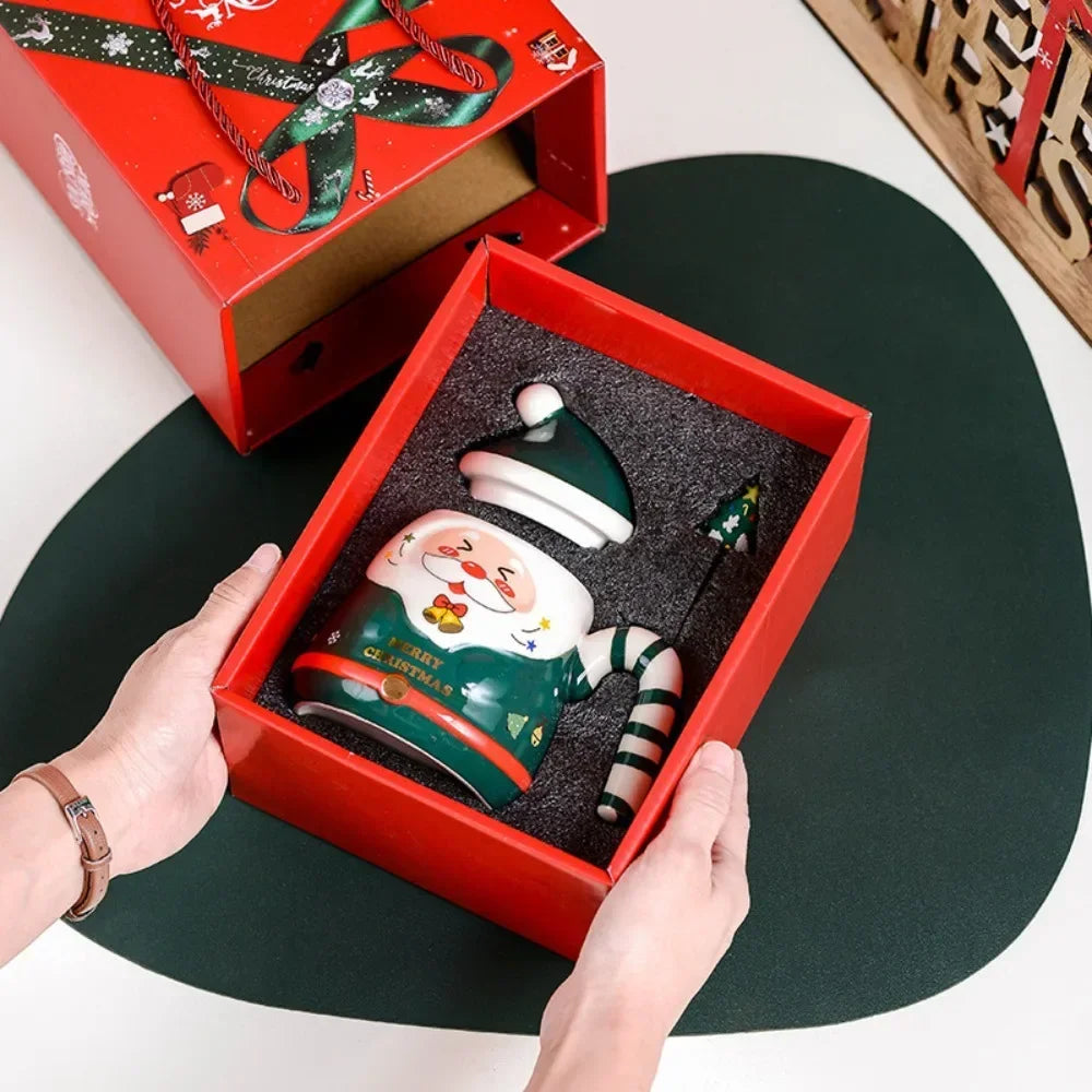 Creative Santa Claus Mug Box Christmas Gifts Ceramic Cups Souvenirs
