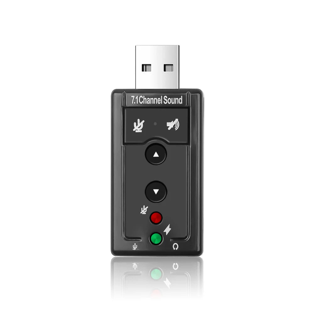 Mini External Usb Mic Headphone Jack Stereo Headset 3d Sound Card Zpaxo Black