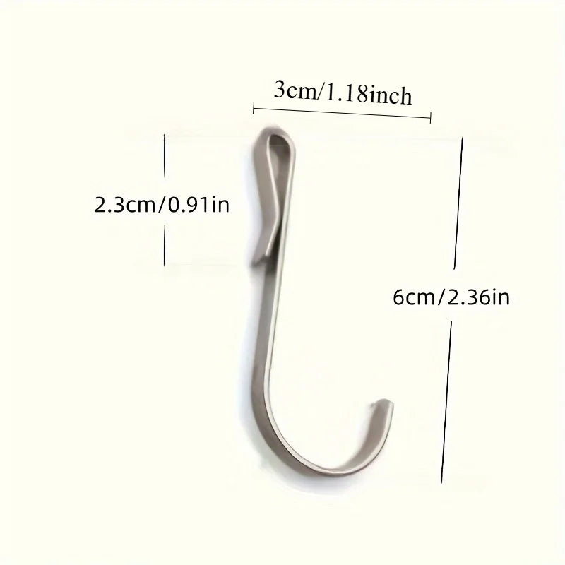 6-Pack Snap-On J-Hook Clips for Wire Shelving & Sink Grates Wire Shelving Hooks Zpaxo