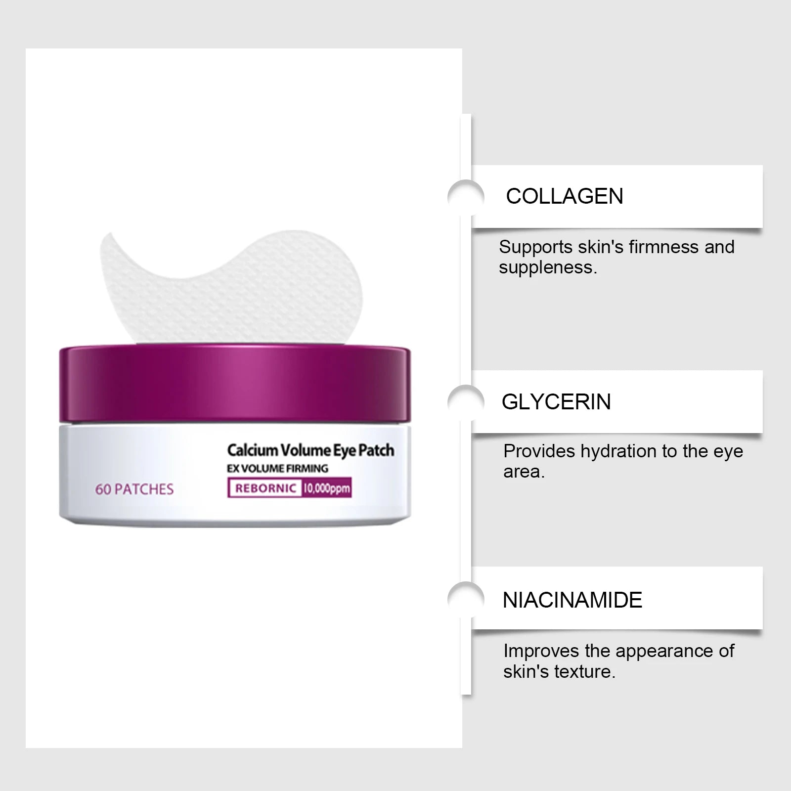 Hoygi Calcium Anti-Aging Skincare Set – Serum, Eye Patches & Balm Anti-Aging Skincare Set Zpaxo
