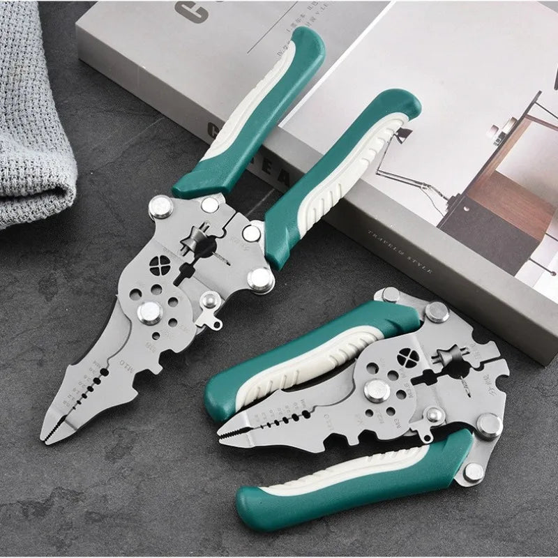 All in One Wire Cutter Foldable Wire Stripper Pulley Design Multi-function Electrician Wire Splitter Heavy Duty Electrical Plier Zpaxo