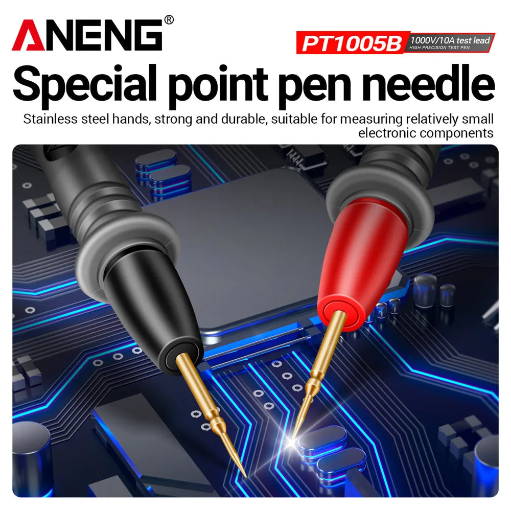 ANENG PT1005B 10A Test Lead Needle Pin Wire Pen Cable Current