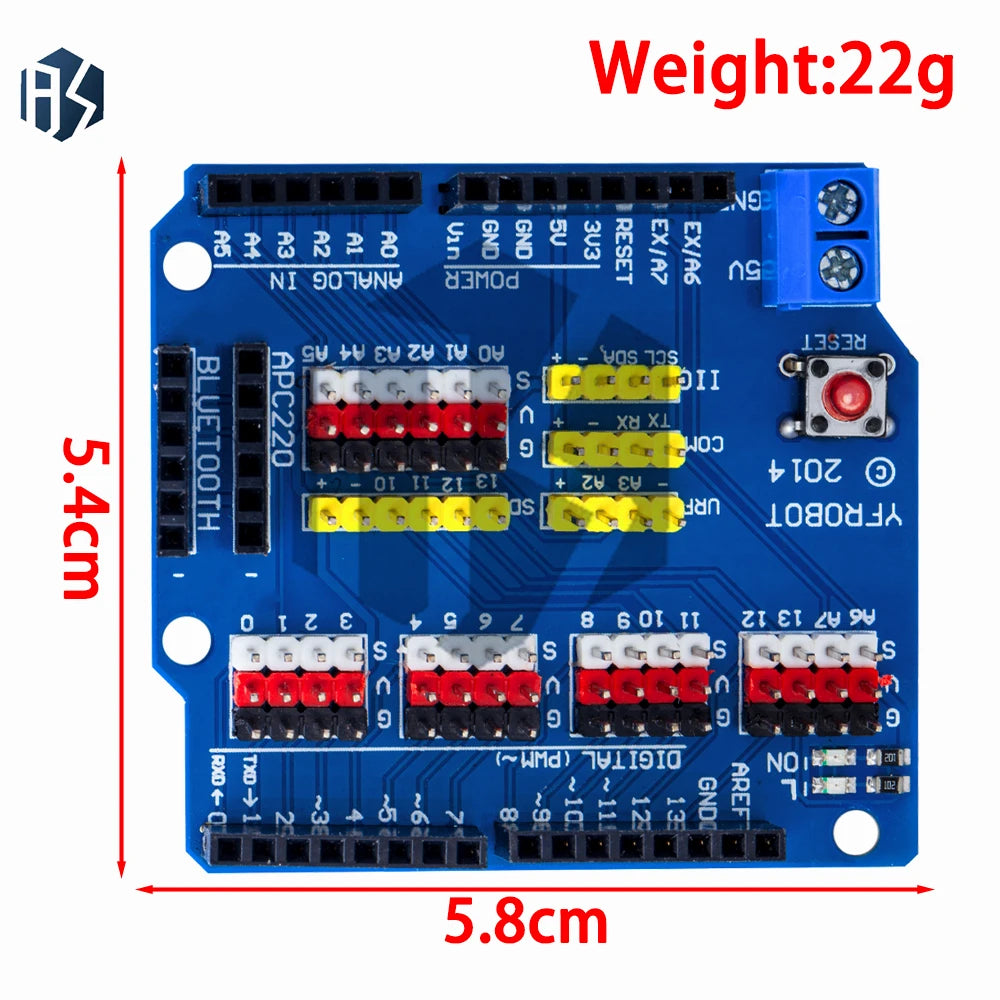 V5 Sensor Expansion Shield Board Compatible Uno R3 0 Multiple Sensors Zpaxo