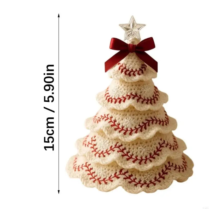 Crochet Christmas Ornament Craft Set Include Instruction Hook Yarn for Kid Adult Zpaxo
