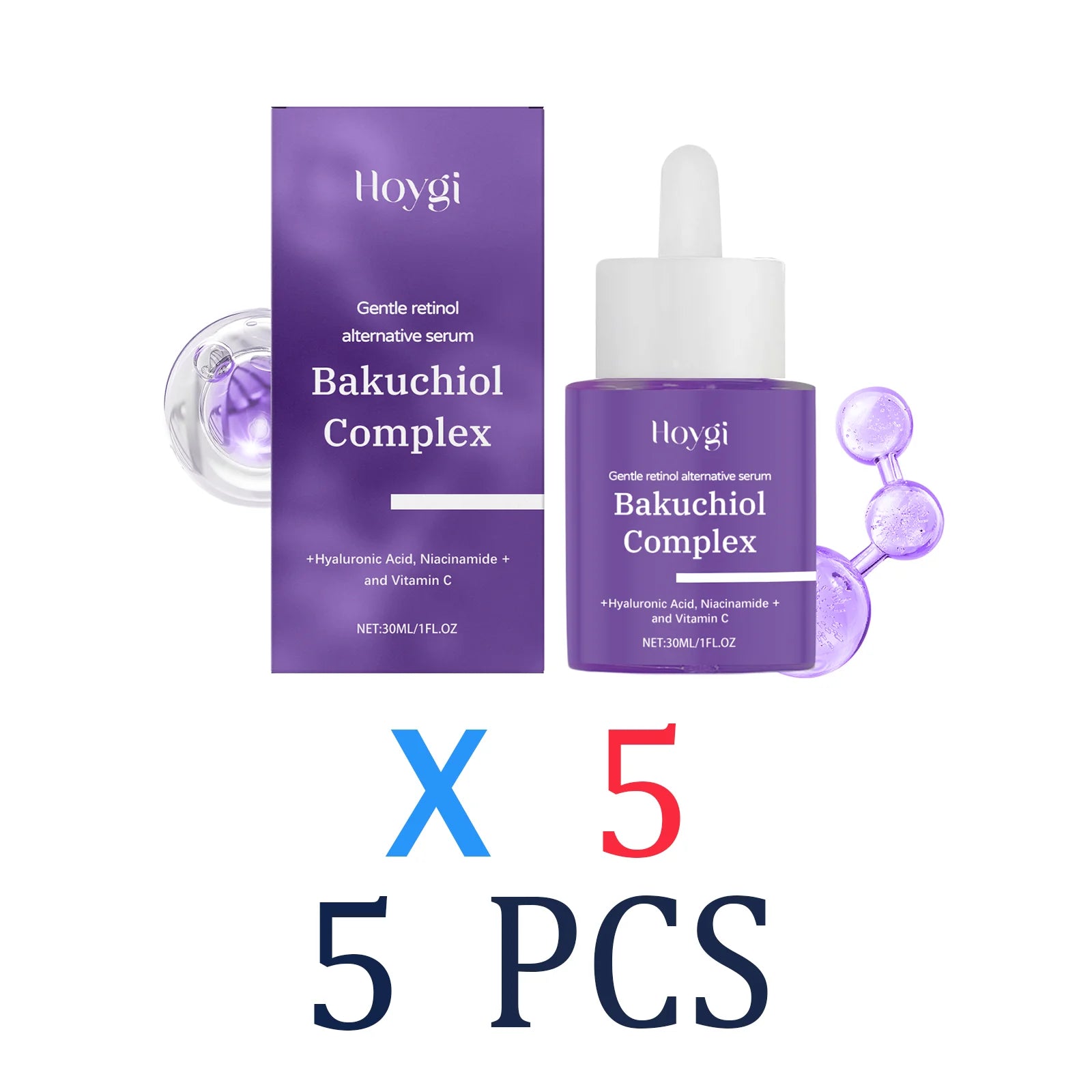 Retinol Facial Serum Hyaluronic acid Niacinamide serum Deep Hydration Lock Moisturizing Repairing Dry skin remedy Vitamin C 30ml Zpaxo 5 Pcs