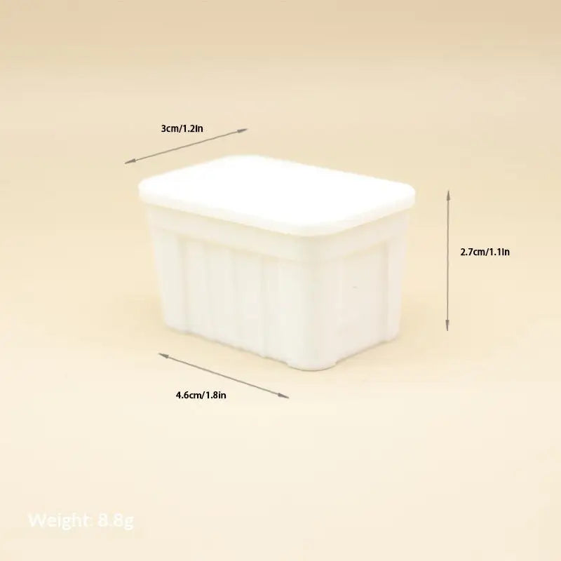 ▶1Pcs 1:12 Dollhouse Mini Color Storage Box With Lid Model Home Decoration Dolls House Micro Scene Ornaments Decor Props Zpaxo A5
