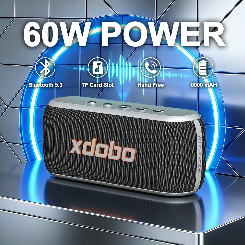 60W Soundbar XDOBO X8IV Subwoofer Speaker 8000mAh Deep Bass Outdoor Smart Phone TV Home Cinema Loudspeaker With Alloy Design Zpaxo