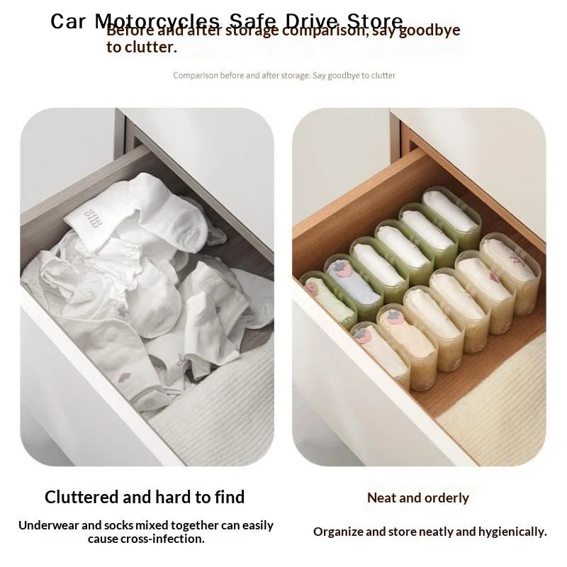 CMPortable Sealed Storage Box Travel Underwear Socks Home Business