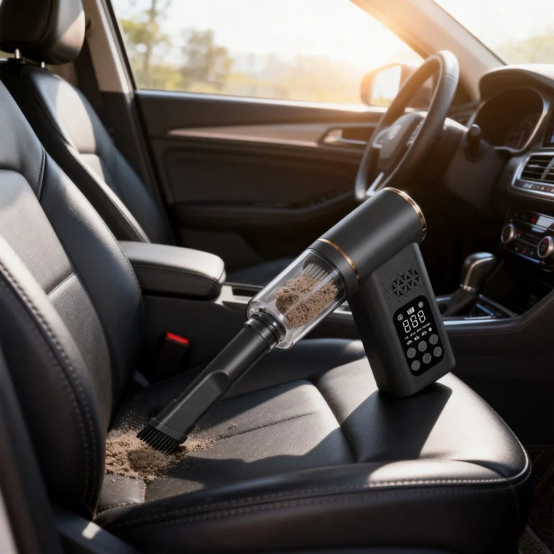 2-in-1 Wireless Car Vacuum & Smart Tire Inflator | Digital Display