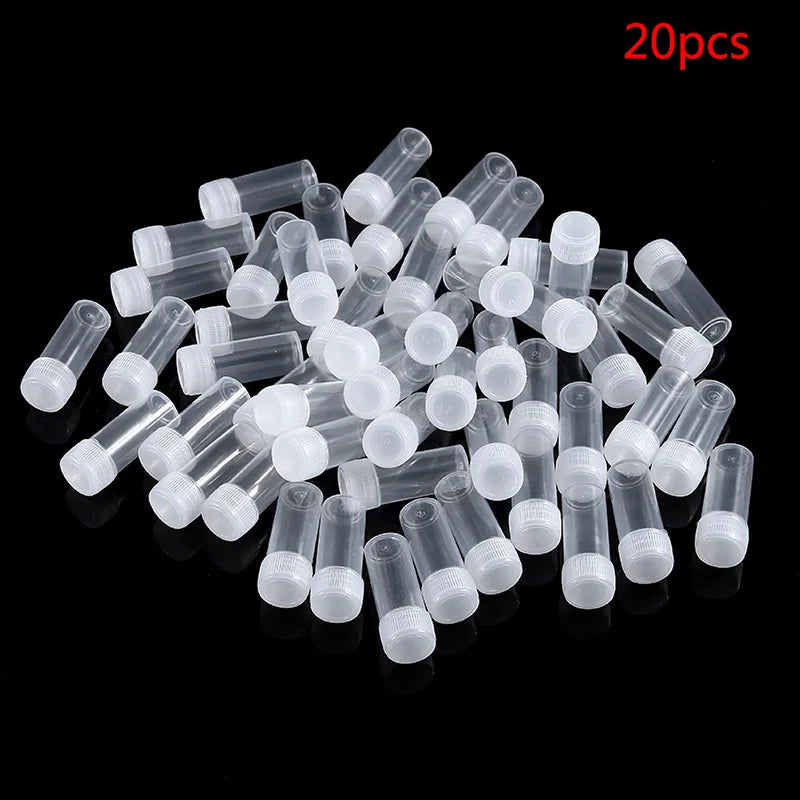 CM20Pcs Plastic Sample Small Bottle Vial Storage Container Test Tube