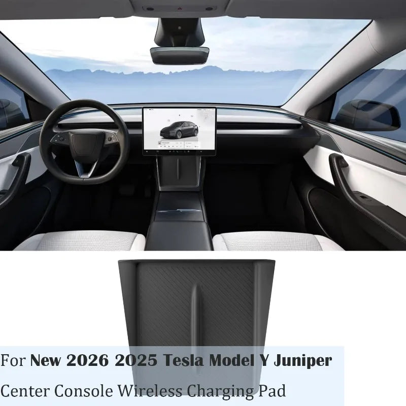 Silicone Charging Pad Mat for 2025–2026 Tesla Model Y Juniper