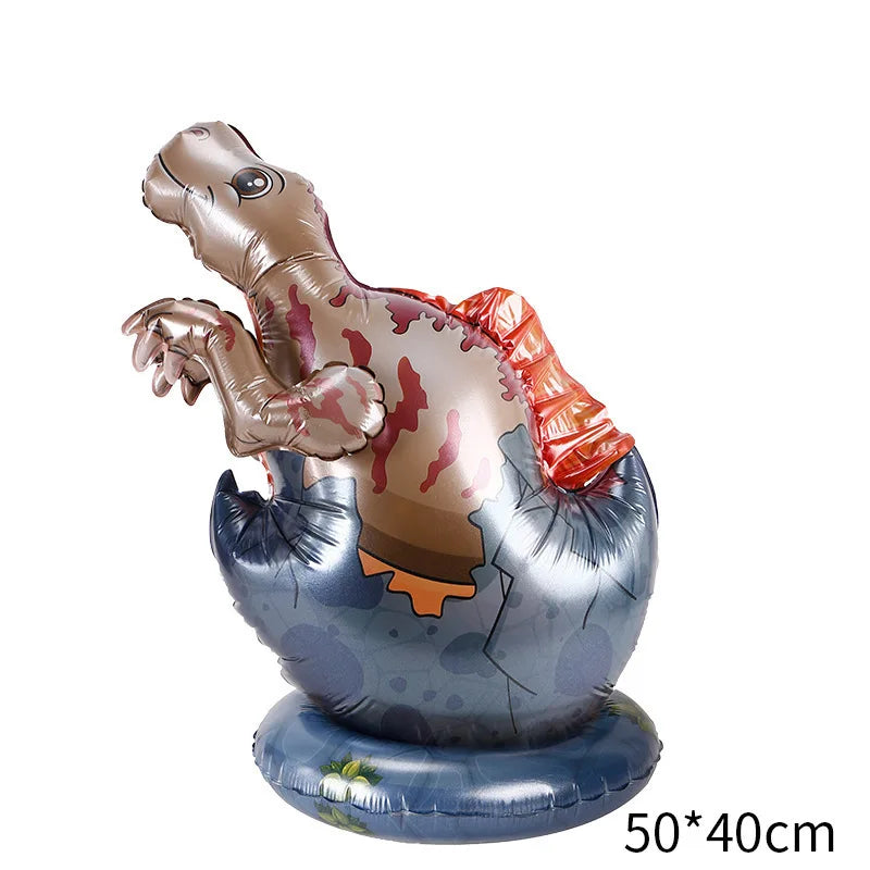 4D Giant Walking Dinosaur Foil Balloons Jungle Animal Childrens Zpaxo MINT GREEN As shown
