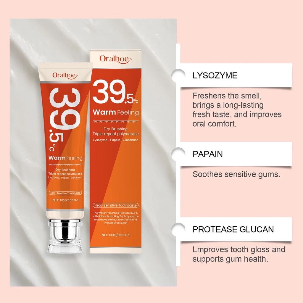 Oralhoe Heat-Sensitive Whitening Toothpaste | Plaque & Stain Whitening Toothpaste Zpaxo