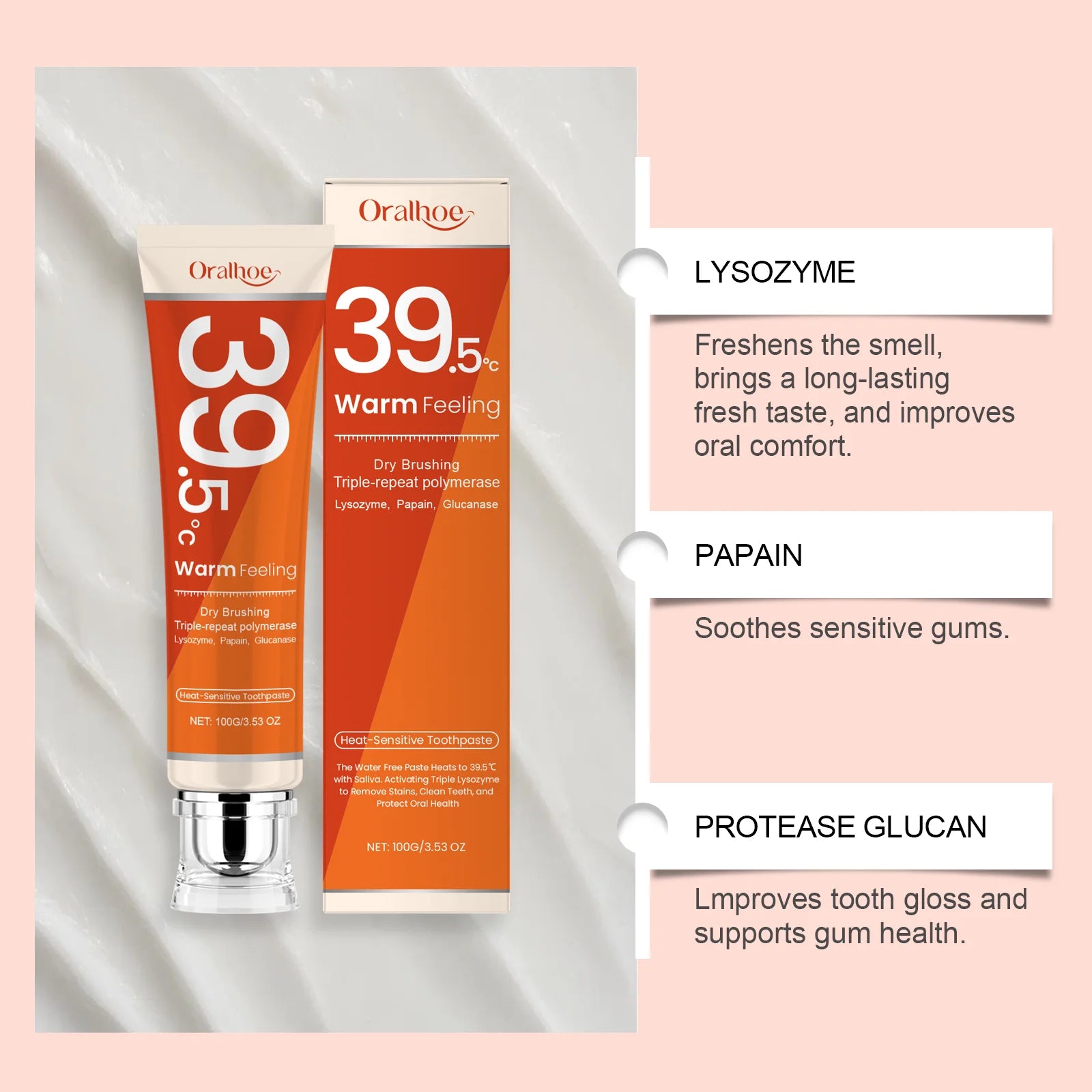 Heat-Sensitive Toothpaste Removes Stains,Plaque Removal,Inhibits Calculus,Refreshes Breath,Whitens,Protects Enamel,Oral Care Zpaxo