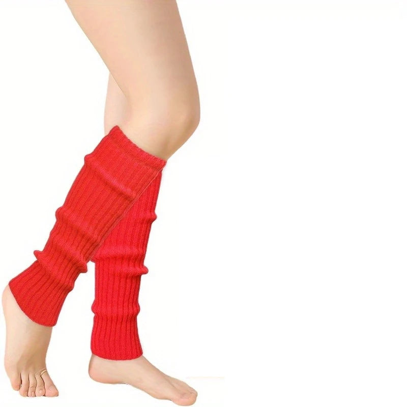 1 Pairs Buauty 80s 90s Leg Warmers Women Neon Ribbed Socks Stylish