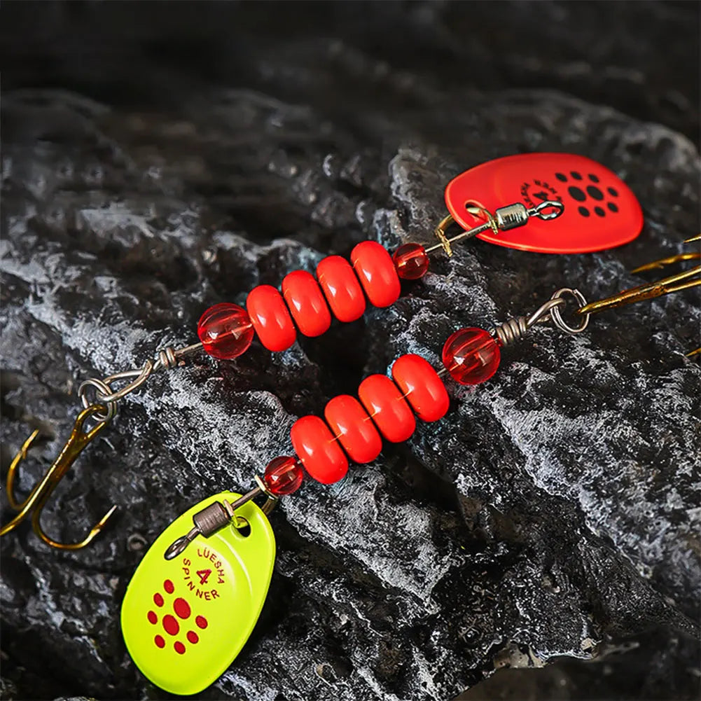 Metal Spoon Spinner Fishing Lure Tackle Box Artificial Bait Pike