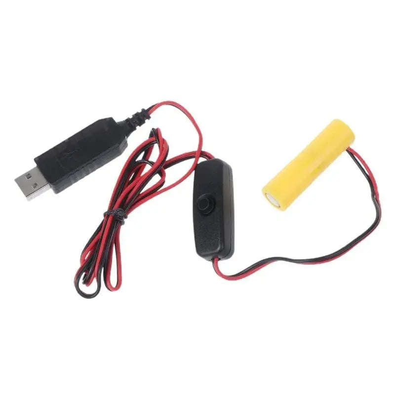 652F USB to 6V 4AA Battery with Switch Replace 4 AA LR6 AM3 Battery Zpaxo