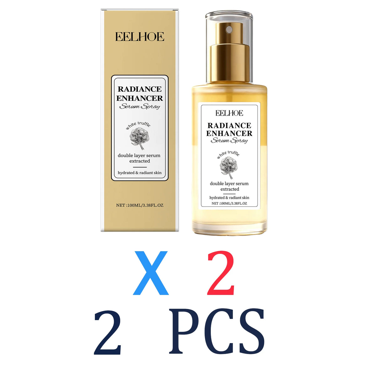 White Truffle Facial Serum 100ml Hydrating Moisturizing Brightening Serum for Dry Skin Repair Anti Aging Wrinkle Cream Gift Set Zpaxo 2 Pcs