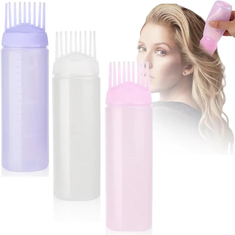 Hair Dye Applicator Bottle Comb – 120ml Refillable Dispenser