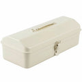 On-board Storage Large Metal Toolbox Heavy Duty Tools Box Zpaxo Beige